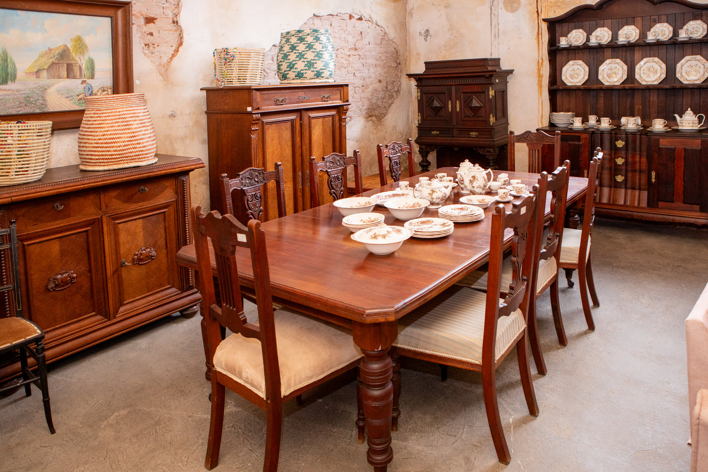 Mahogany Extension Table and Chairs