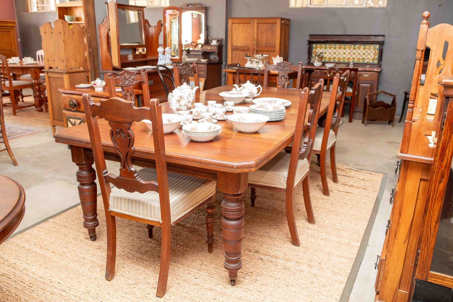 Mahogany Extension Table and Chairs