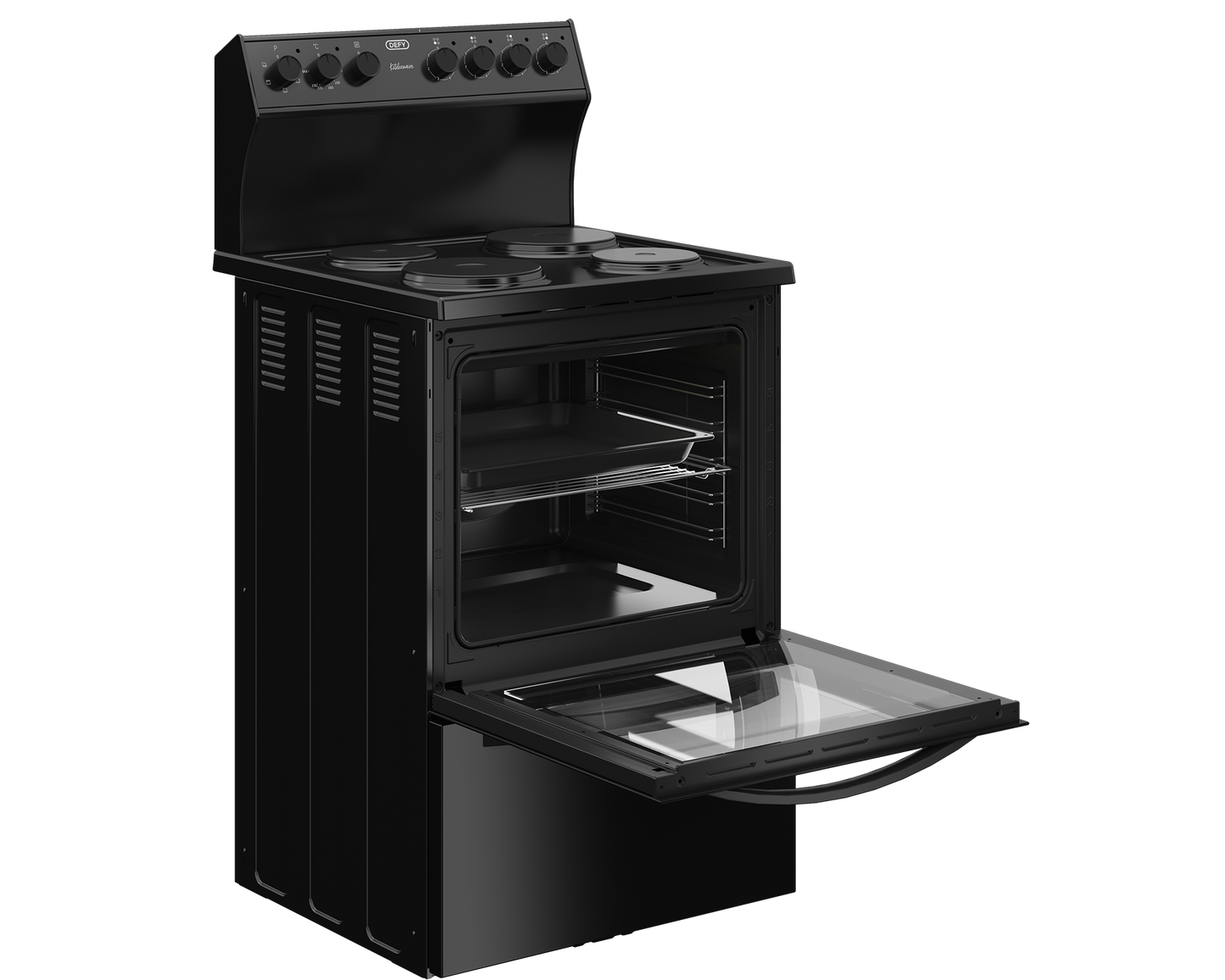 Defy 60cm 4 Plate Electric Stove - Black DSS694