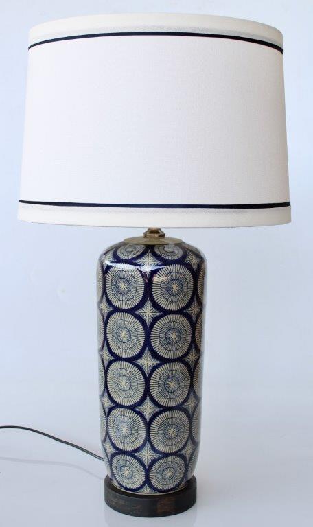 Blue Geo Lamp