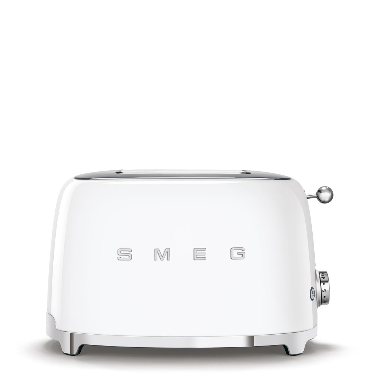 Smeg Toaster 2x2 White, Glossy 50's Style TSF01WHSA